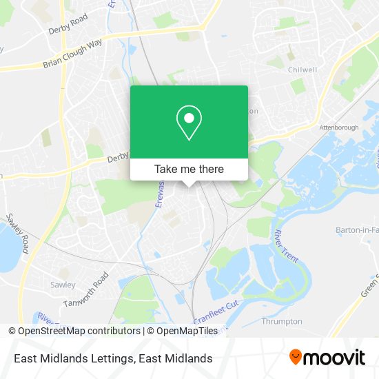 East Midlands Lettings map