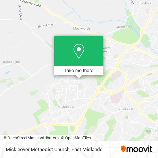 Mickleover Methodist Church map