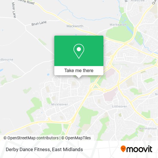Derby Dance Fitness map