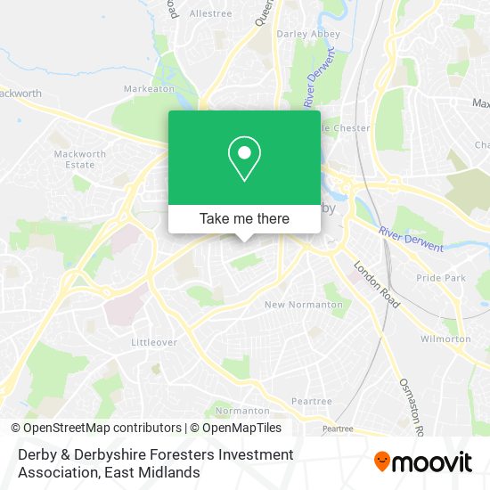 Derby & Derbyshire Foresters Investment Association map