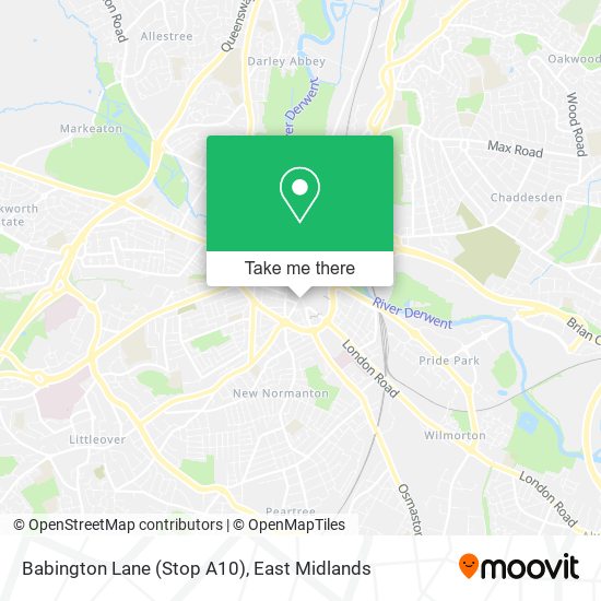 Babington Lane (Stop A10) map