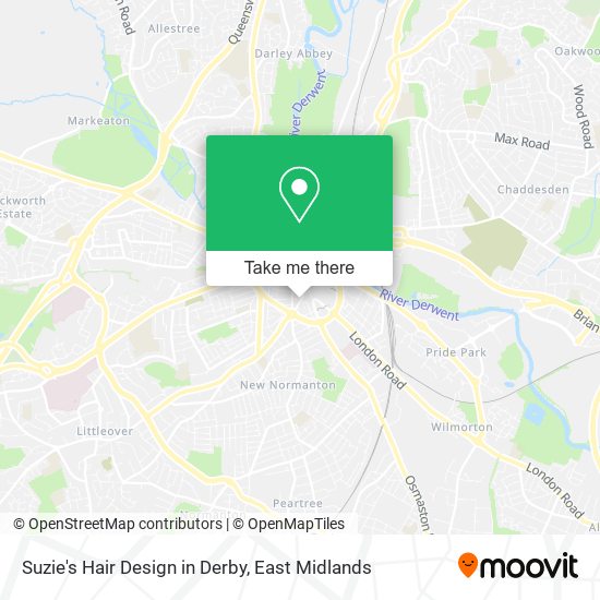 Suzie's Hair Design in Derby map