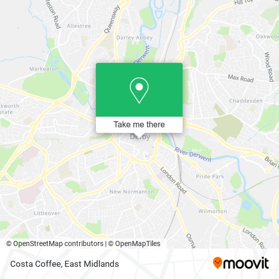 Costa Coffee map