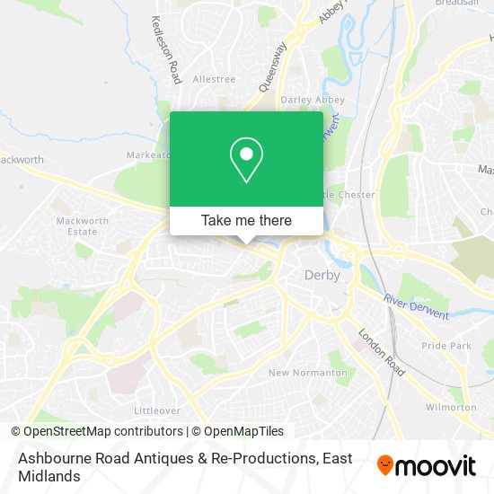 Ashbourne Road Antiques & Re-Productions map