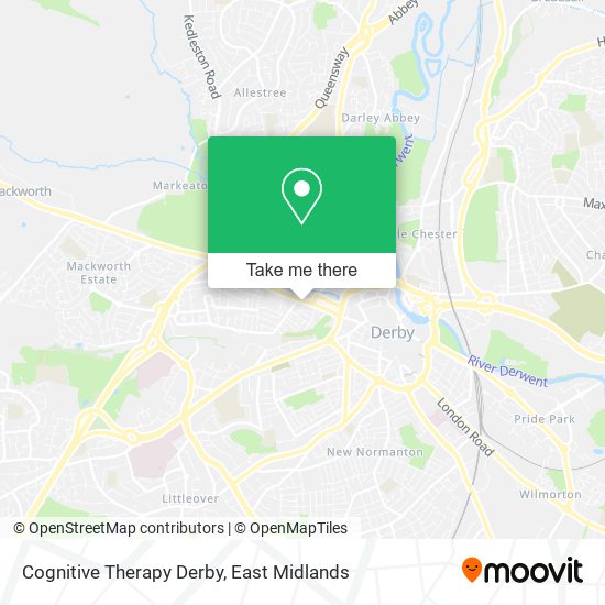 Cognitive Therapy Derby map