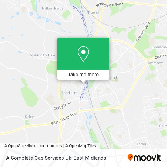A Complete Gas Services Uk map