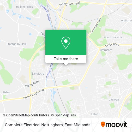 Complete Electrical Nottingham map