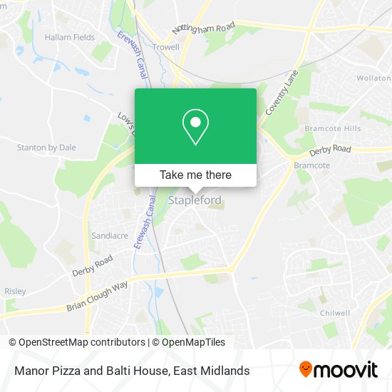 Manor Pizza and Balti House map