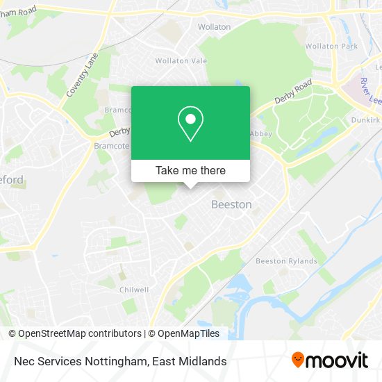 Nec Services Nottingham map