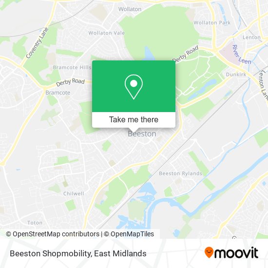 Beeston Shopmobility map