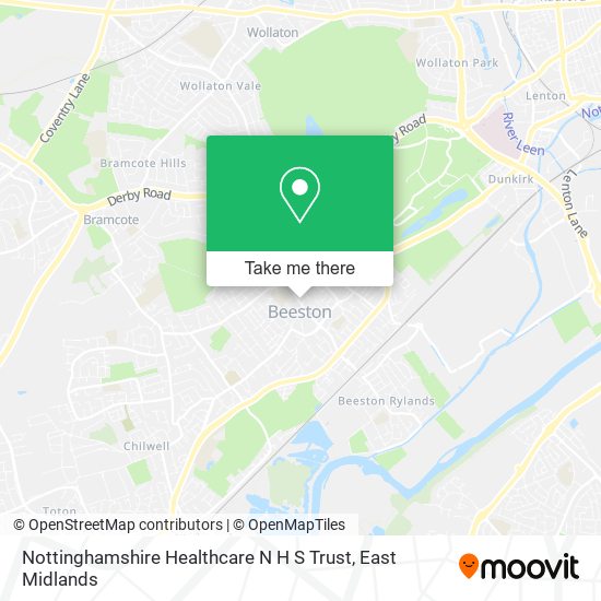 Nottinghamshire Healthcare N H S Trust map