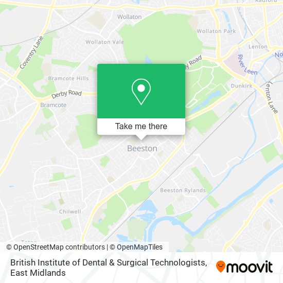 British Institute of Dental & Surgical Technologists map