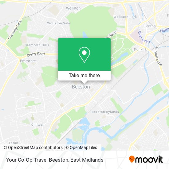 Your Co-Op Travel Beeston map