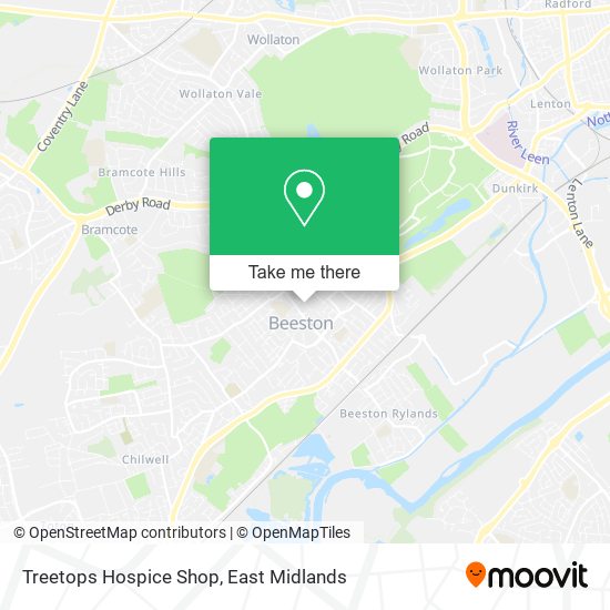 Treetops Hospice Shop map