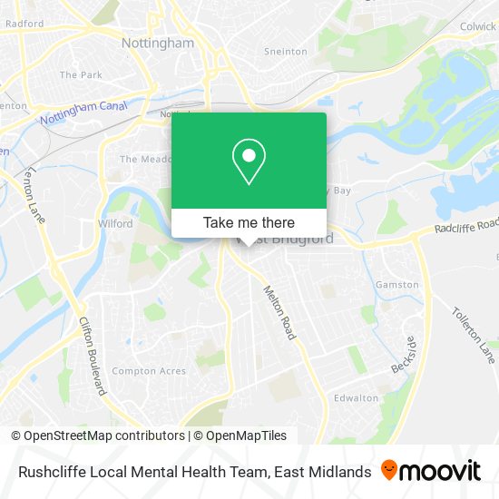 Rushcliffe Local Mental Health Team map