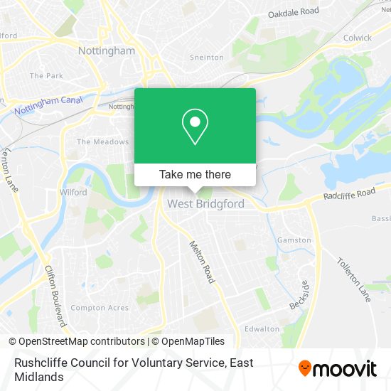 Rushcliffe Council for Voluntary Service map