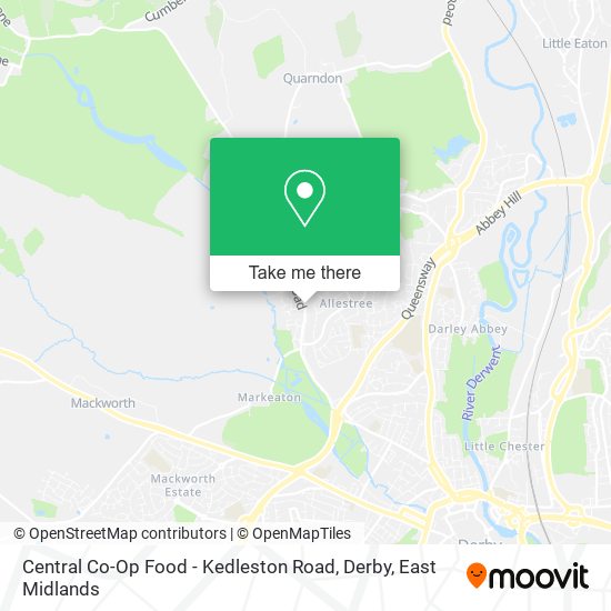 Central Co-Op Food - Kedleston Road, Derby map