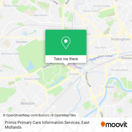 Primis Primary Care Information Services map