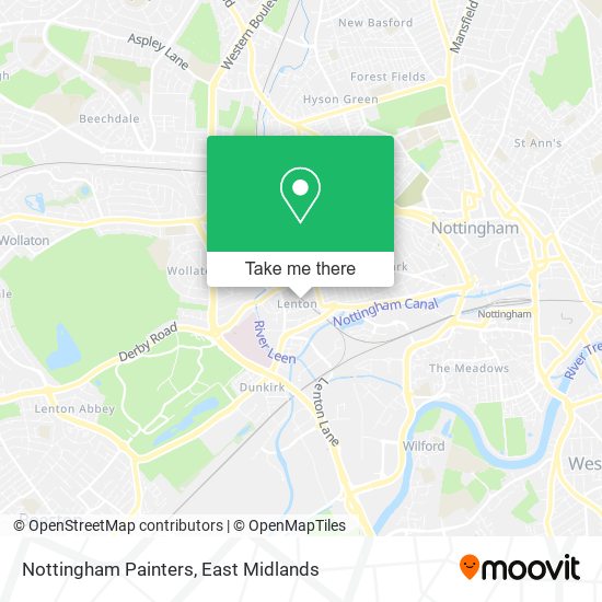 Nottingham Painters map