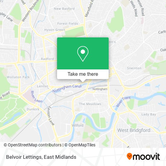 Belvoir Lettings map