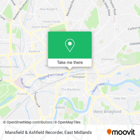 Mansfield & Ashfield Recorder map