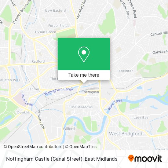 Nottingham Castle (Canal Street) map