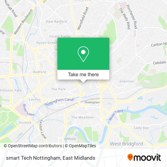 smart Tech Nottingham map