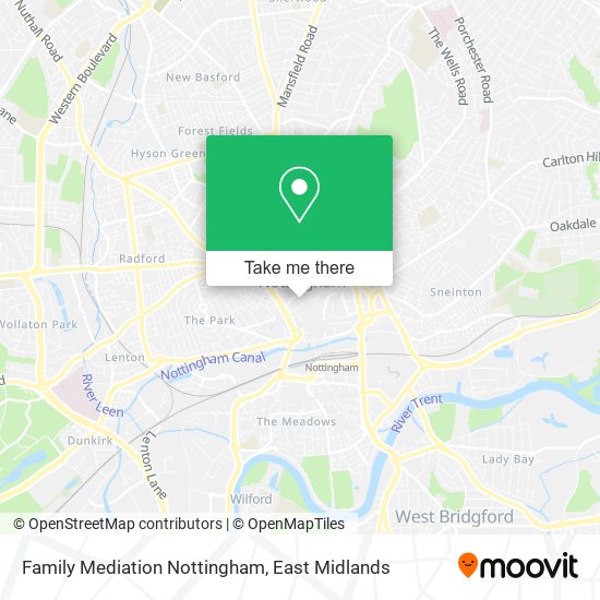 Family Mediation Nottingham map