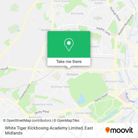 White Tiger Kickboxing Academy Limited map