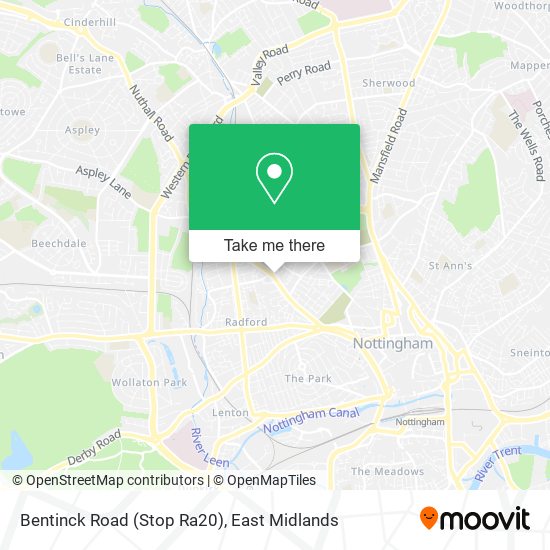 Bentinck Road (Stop Ra20) map