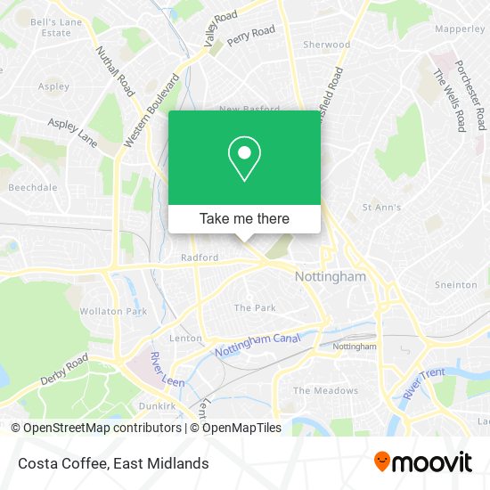 Costa Coffee map