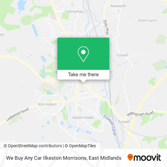 We Buy Any Car Ilkeston Morrisons map