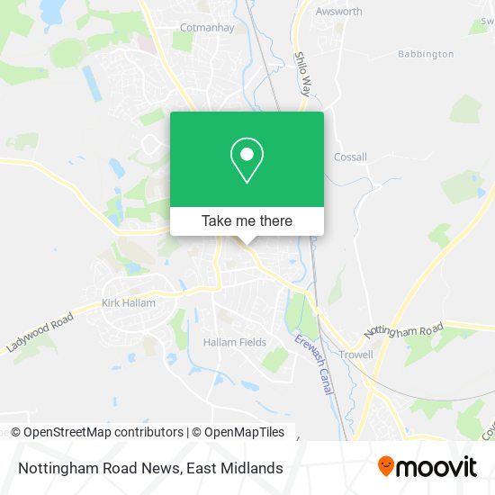 Nottingham Road News map