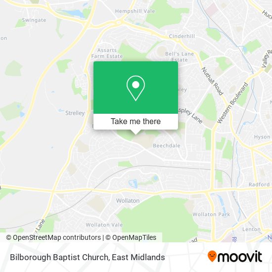 Bilborough Baptist Church map