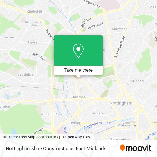 Nottinghamshire Constructions map