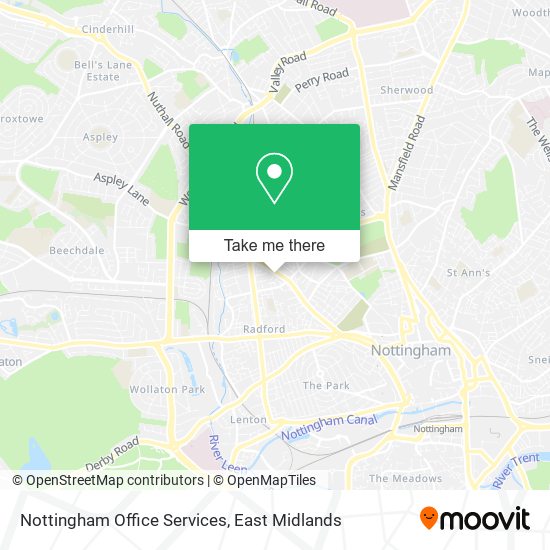 Nottingham Office Services map