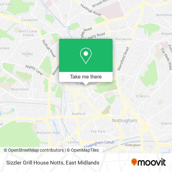 Sizzler Grill House Notts map