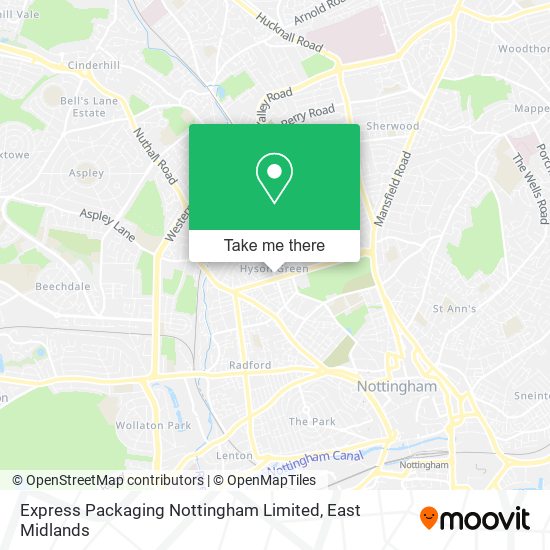 Express Packaging Nottingham Limited map