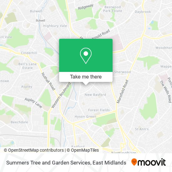 Summers Tree and Garden Services map
