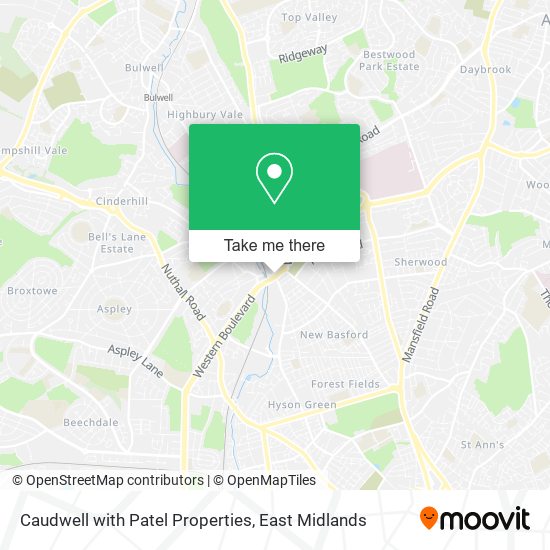 Caudwell with Patel Properties map