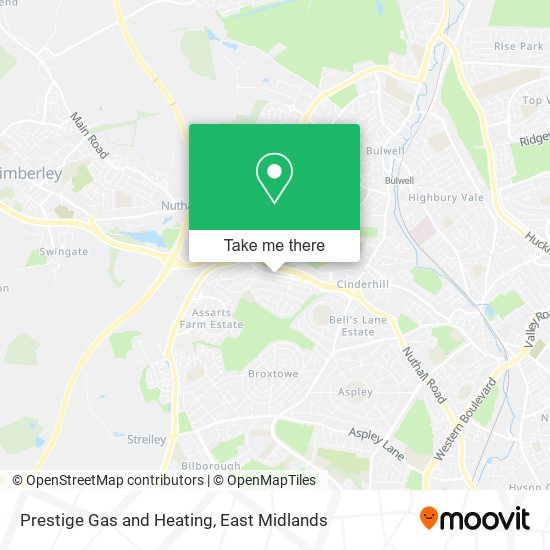 Prestige Gas and Heating map