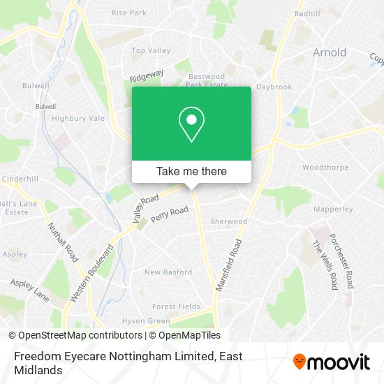 Freedom Eyecare Nottingham Limited map