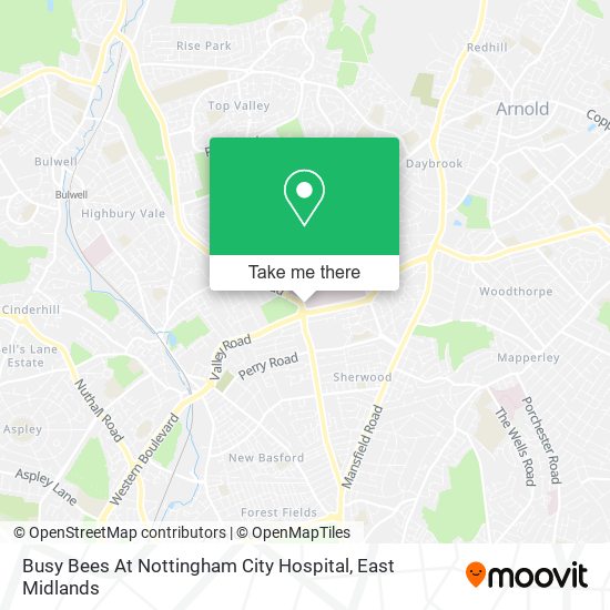 Busy Bees At Nottingham City Hospital map