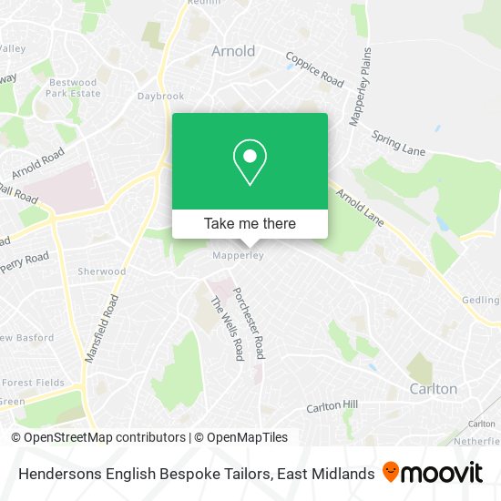 Hendersons English Bespoke Tailors map