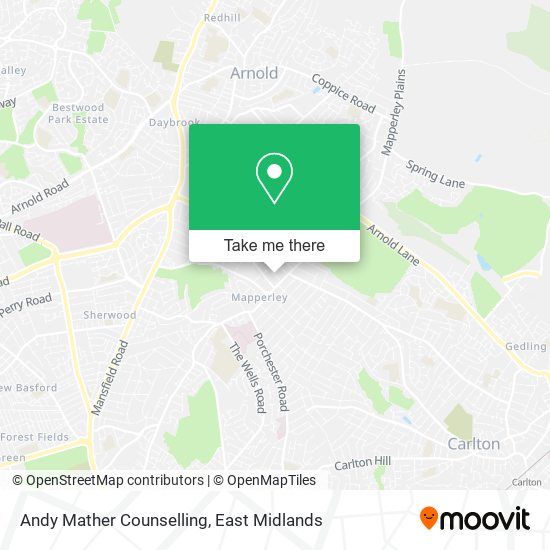 Andy Mather Counselling map