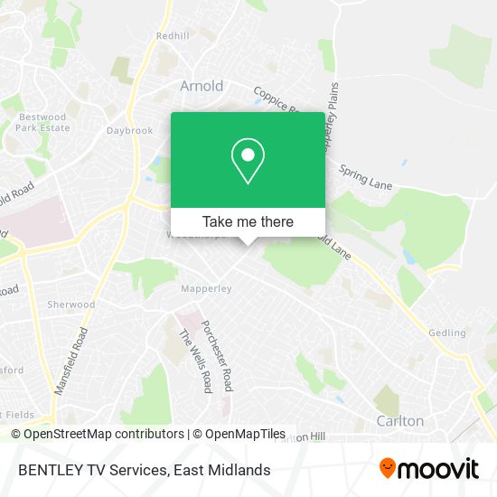 BENTLEY TV Services map