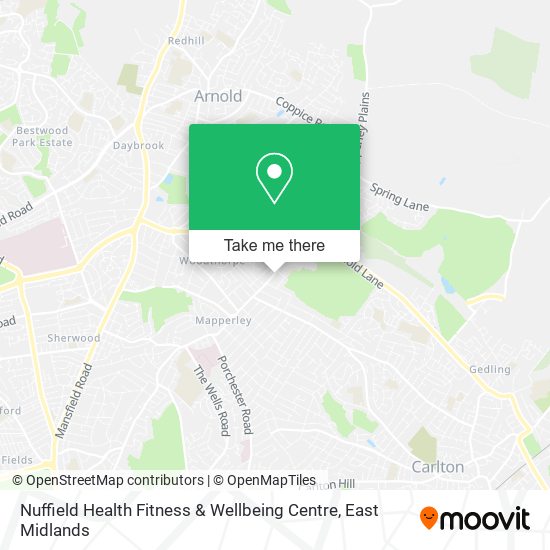 Nuffield Health Fitness & Wellbeing Centre map