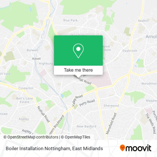 Boiler Installation Nottingham map