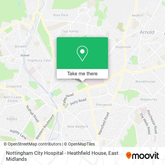 Nottingham City Hospital - Heathfield House map