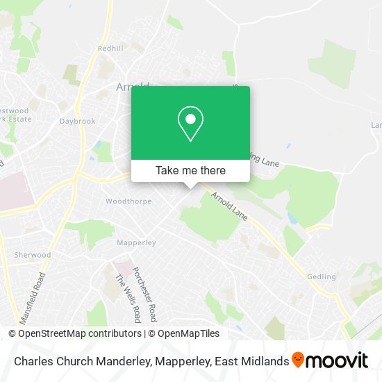 Charles Church Manderley, Mapperley map